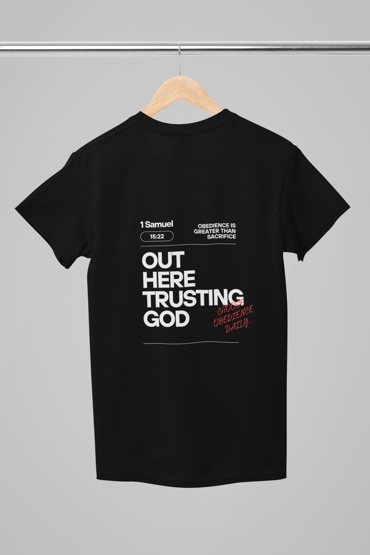 OUT HERE TRUSTING GOD | Classic Organic Tee 5026G | 100% COMBED COTTON