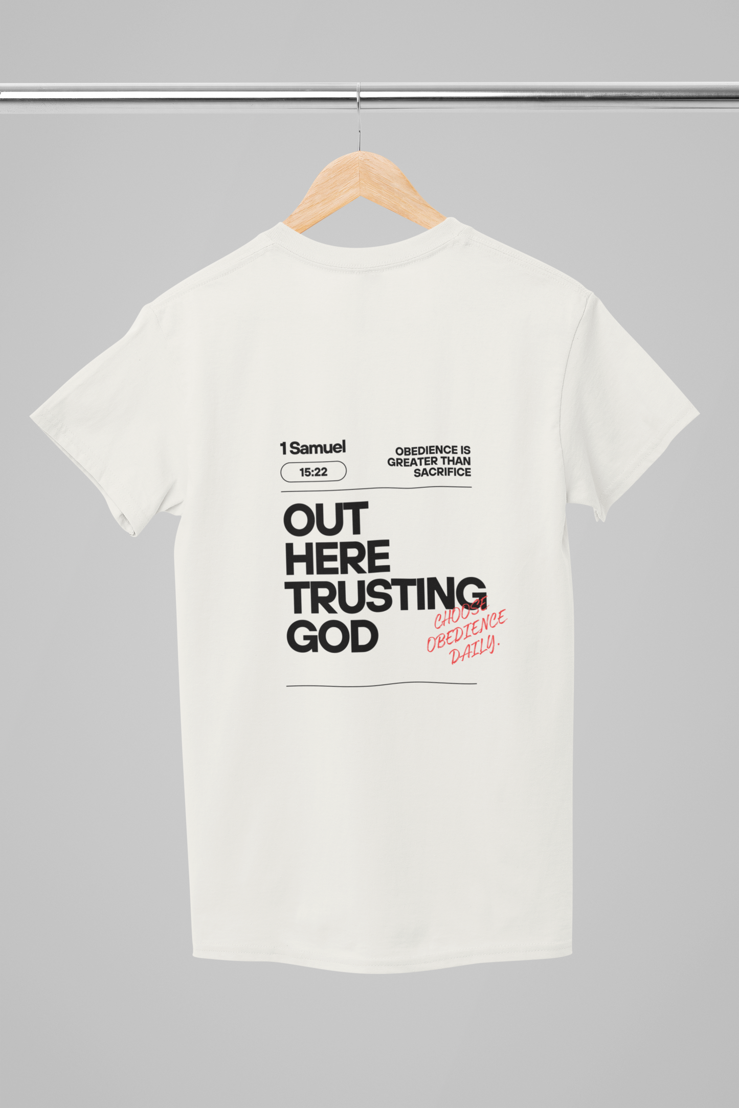 OUT HERE TRUSTING GOD | Classic Organic Tee 5026G | 100% COMBED COTTON