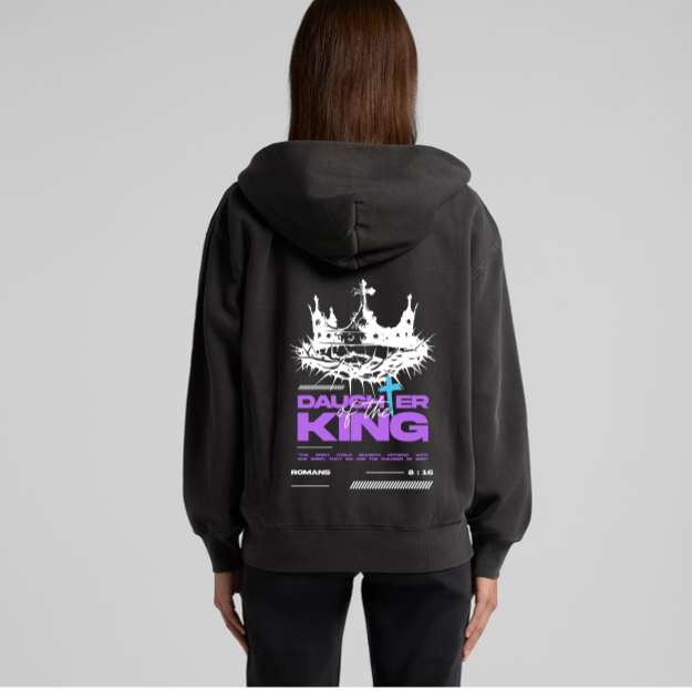 KINGDOM  IDENTITY | WOMEN'S RELAX FADED ZIP HOOD |4170